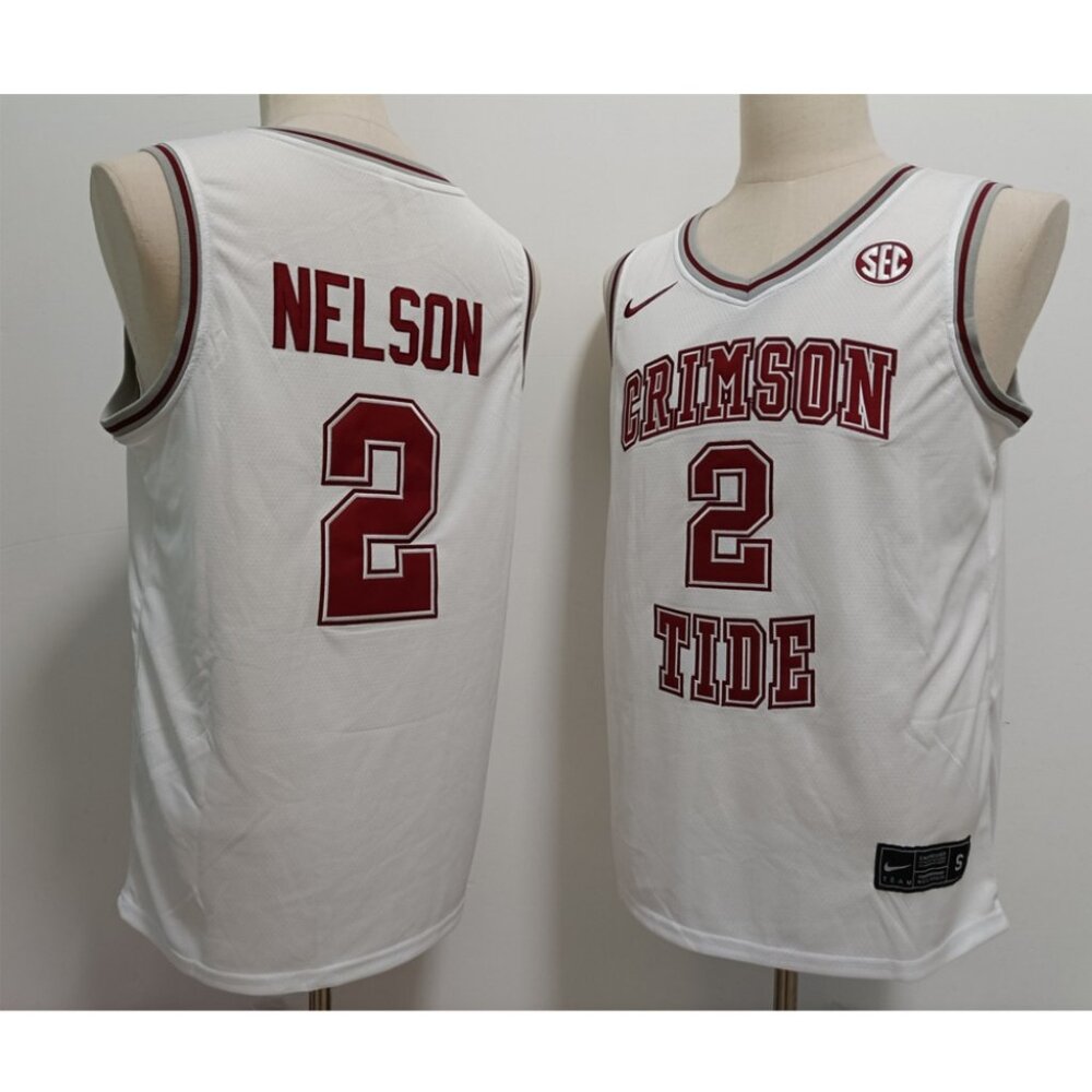 Mens Grant Nelson White Stitched Jersey